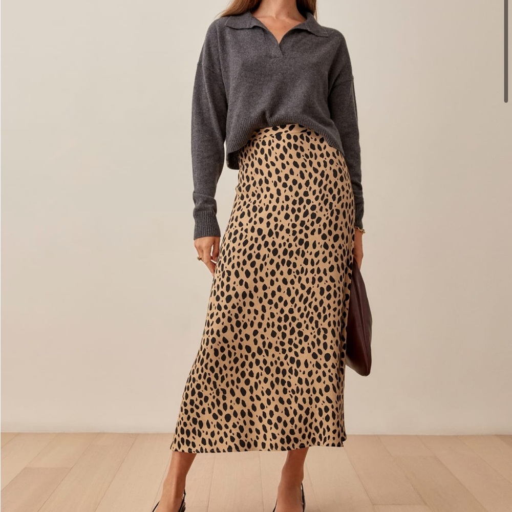 Reformation Bea Skirt NWT 6 Petite Bobcat